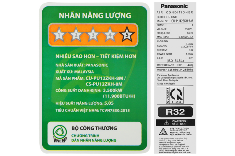 Máy lạnh Panasonic Inverter 1.5 HP CU/CS-PU12ZKH-8 - Image 10