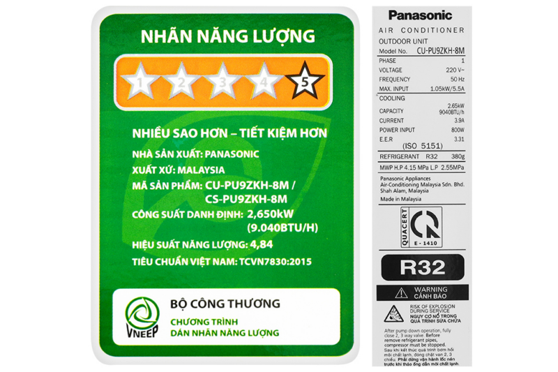 Máy lạnh Panasonic Inverter 1 HP CU/CS-PU9ZKH-8 - Image 10