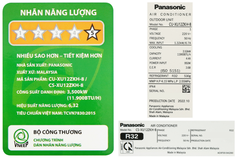 Máy lạnh Panasonic Inverter 1.5 HP CU/CS-XU12ZKH-8 - Image 10