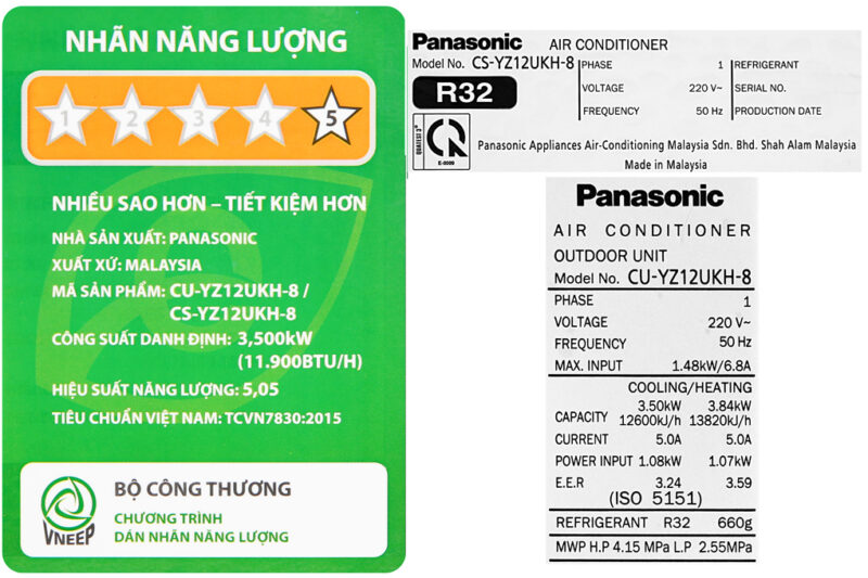 Điều hòa Panasonic 2 chiều 1.5 HP CU/CS-YZ12UKH-8 - Image 8