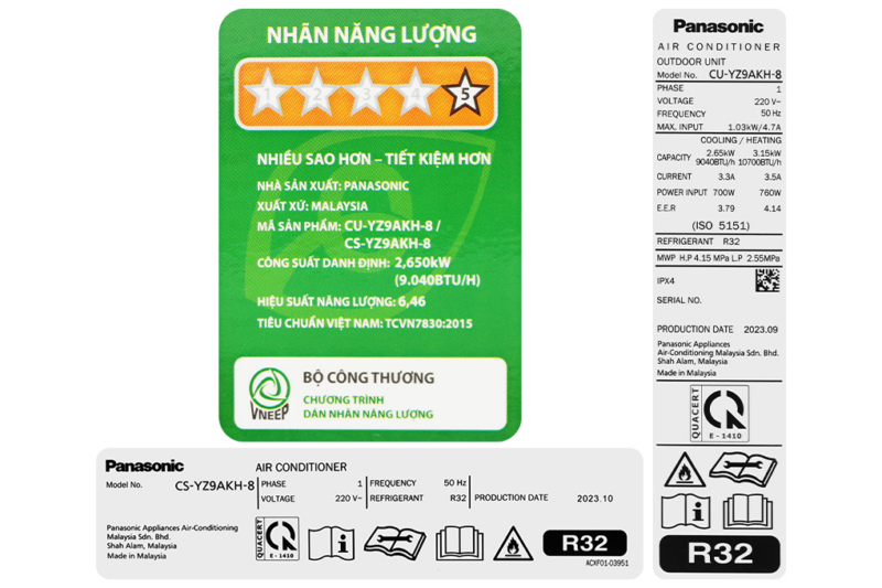 Máy lạnh Panasonic Inverter 1 HP CU/CS-YZ9AKH-8 - Image 8