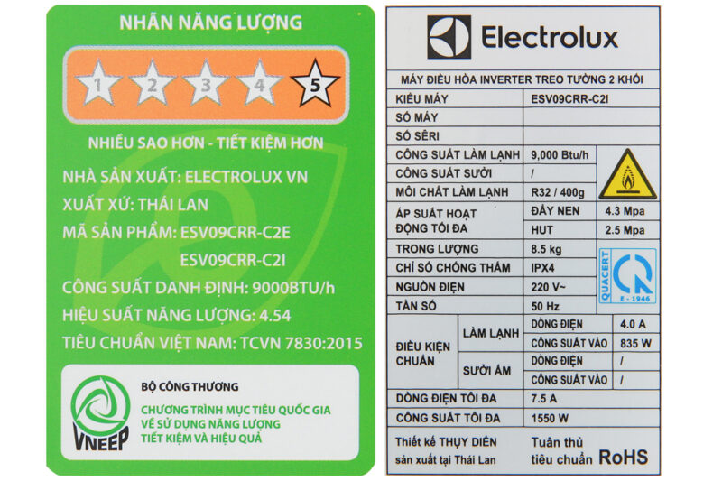 Điều hòa Electrolux 1 Chiều Inverter ESV09CRR-C2 9.000BTU - Image 7