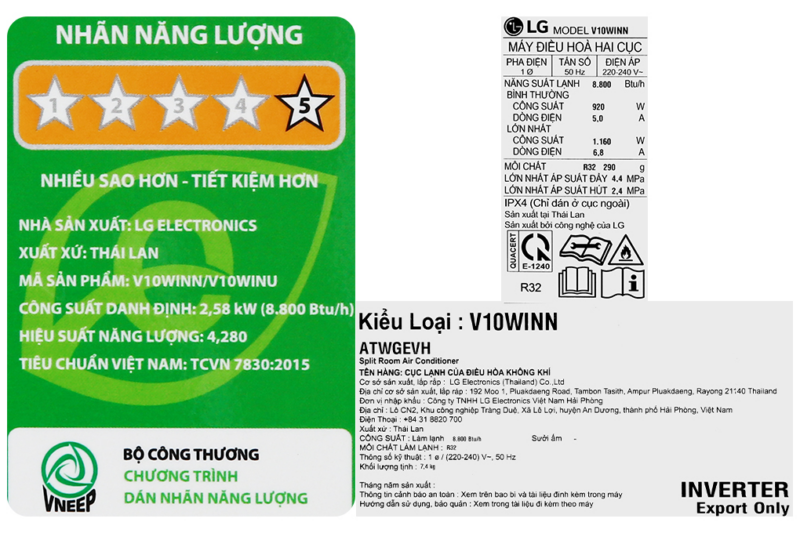 Điều hòa LG Inverter 8800 BTU V10WIN - Image 10