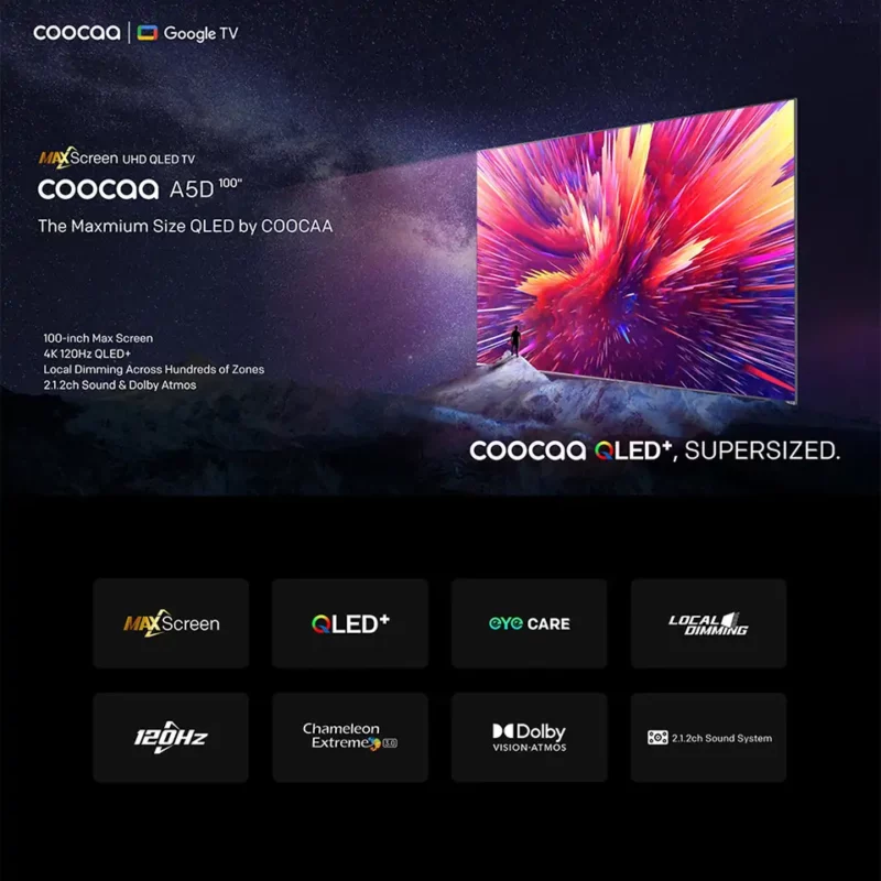 Google Tivi Coocaa QLED 4K 100 Inch 100A5D - Image 5