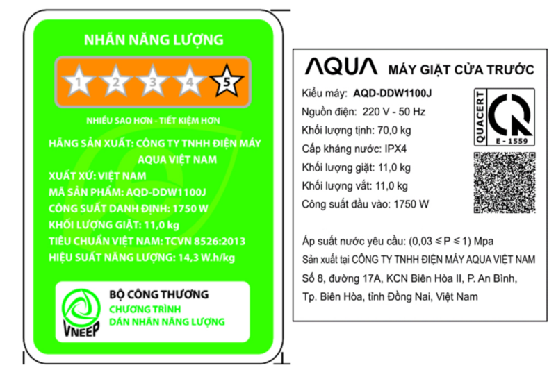 Máy giặt Aqua Inverter 11 kg AQD-DDW1100J BK - Image 6