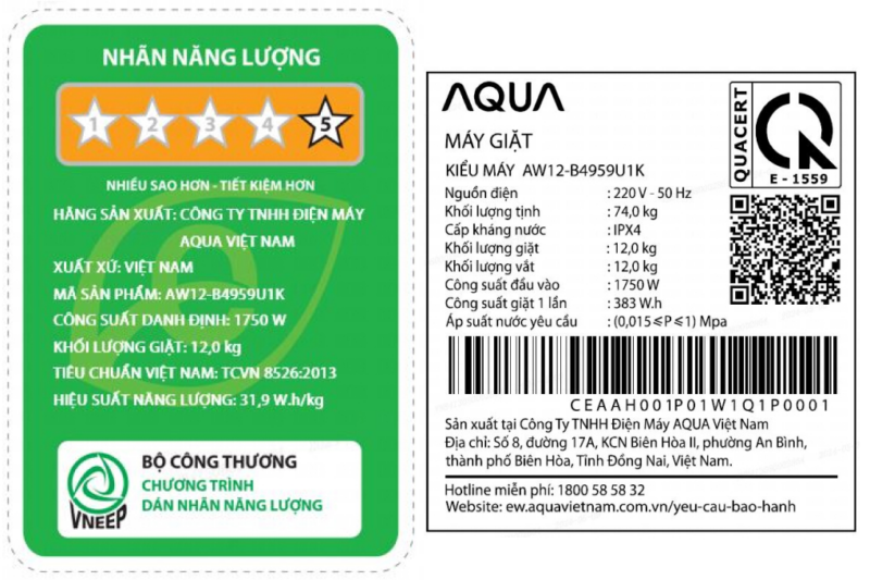 Máy giặt Aqua Inverter 12 kg AW12-B4959U1K(B) - Image 6