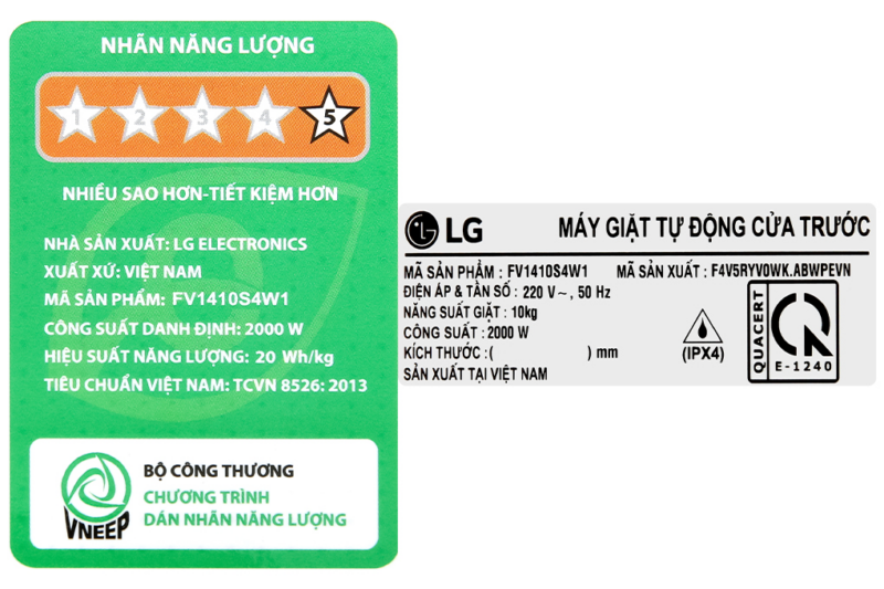 Máy giặt LG Inverter 10 kg FV1410S4W1 - Image 9