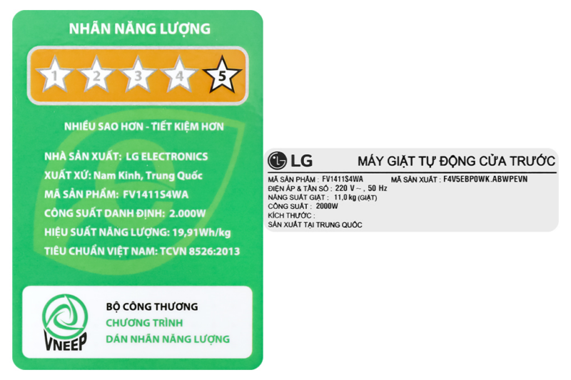 Máy giặt LG Inverter 11 kg FV1411S4WA - Image 9