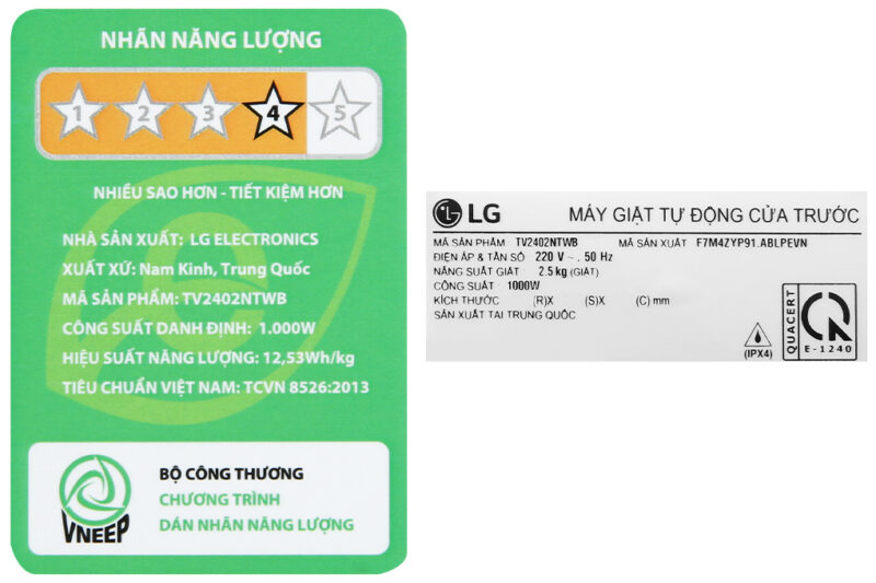 Máy giặt LG Mini Wash 2.5 kg TV2402NTWB - Image 12