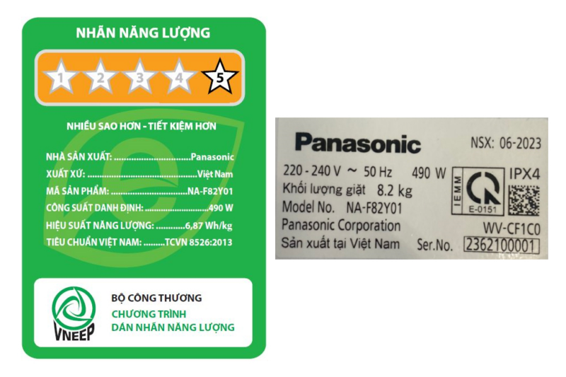 Máy giặt Panasonic 8.2 kg NA-F82Y01DRV - Image 5