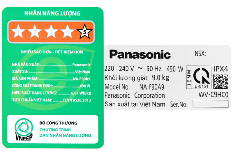 Máy giặt Panasonic 9 kg NA-F90A9BRV - Image 10