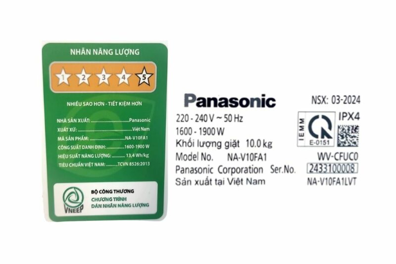 Máy giặt Panasonic Inverter 10 kg NA-V10FA1LVT - Image 6