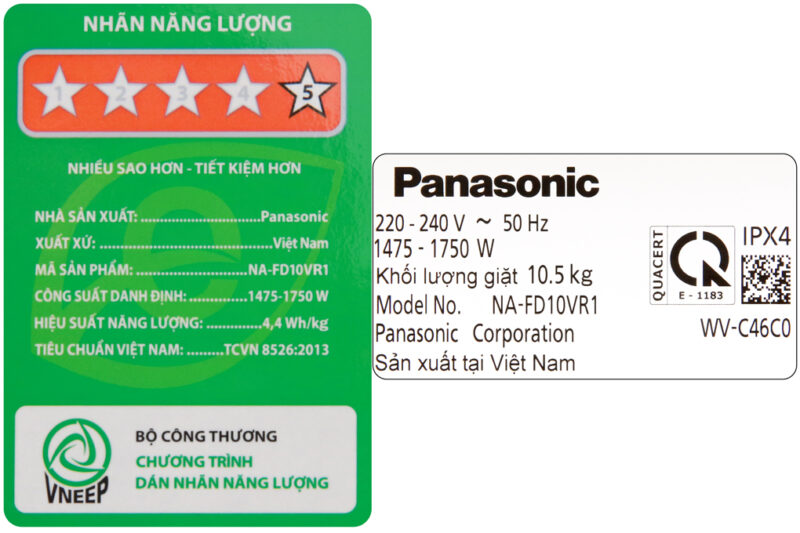 Máy giặt Panasonic Inverter 10.5 Kg NA-FD10VR1BV - Image 10