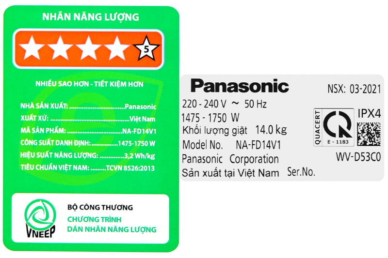 Máy giặt Panasonic Inverter 14 Kg NA-FD14V1BRV - Image 10