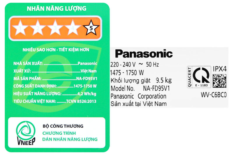 Máy giặt Panasonic Inverter 9.5 Kg NA-FD95V1BRV - Image 10