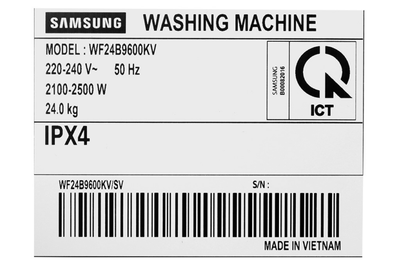 Máy giặt Samsung Bespoke AI Inverter 24 kg WF24B9600KV - Image 9