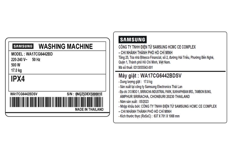 Máy giặt Samsung Inverter 17 kg WA17CG6442BDSV - Image 9