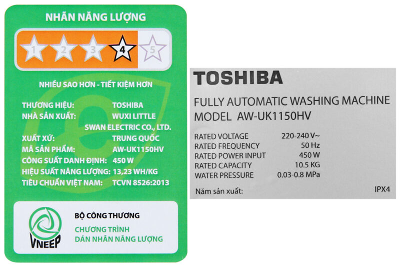 Máy giặt Toshiba 10.5 kg AW-UK1150HV(SG) - Image 10