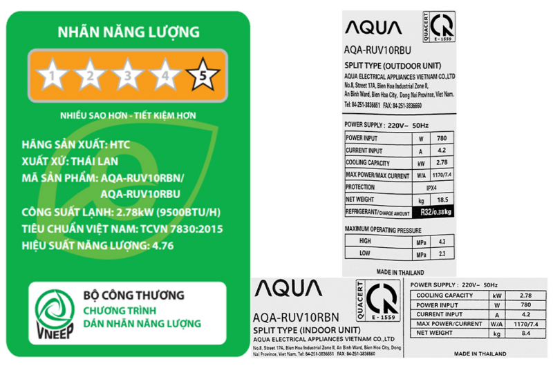 Máy lạnh Aqua Inverter 1 HP AQA-RUV10RB - Image 9