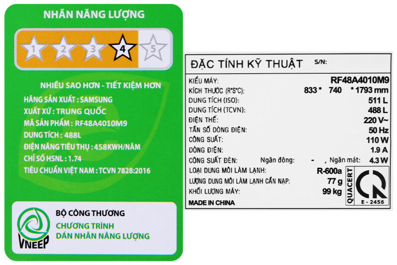 Tủ lạnh Samsung Inverter 488 lít RF48A4010M9/SV - Image 14