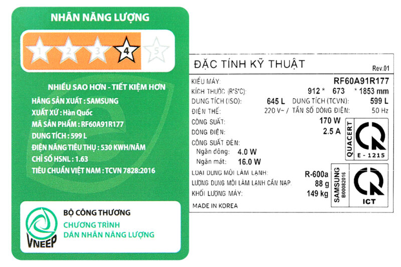 Tủ lạnh Samsung Inverter 599 lít RF60A91R177/SV - Image 14