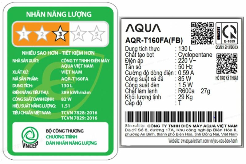 Tủ lạnh Aqua 130 lít AQR-T160FA(BS) - Image 5