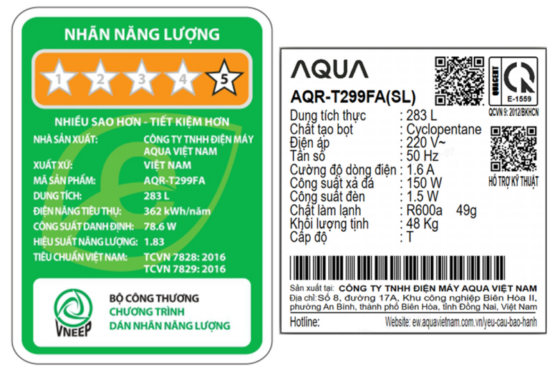 Tủ lạnh Aqua Inverter 283 lít AQR-T299FA(SL) - Image 5