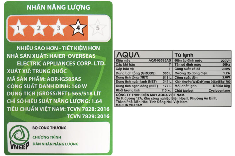 Tủ lạnh Aqua Inverter 518 lít AQR-IG585AS SG - Image 11