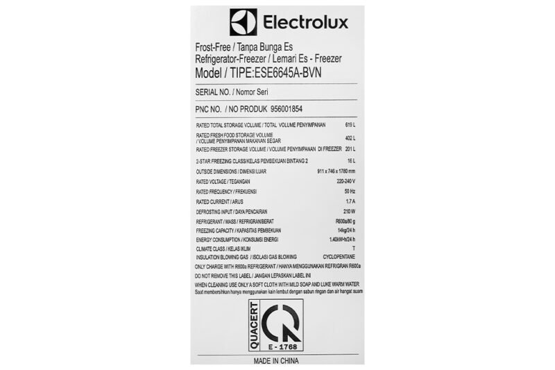 Tủ lạnh Electrolux Inverter 619 lít ESE6645A-BVN - Image 14