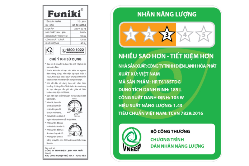 Tủ lạnh Funiki 185 lít HR T6185TDG - Image 6