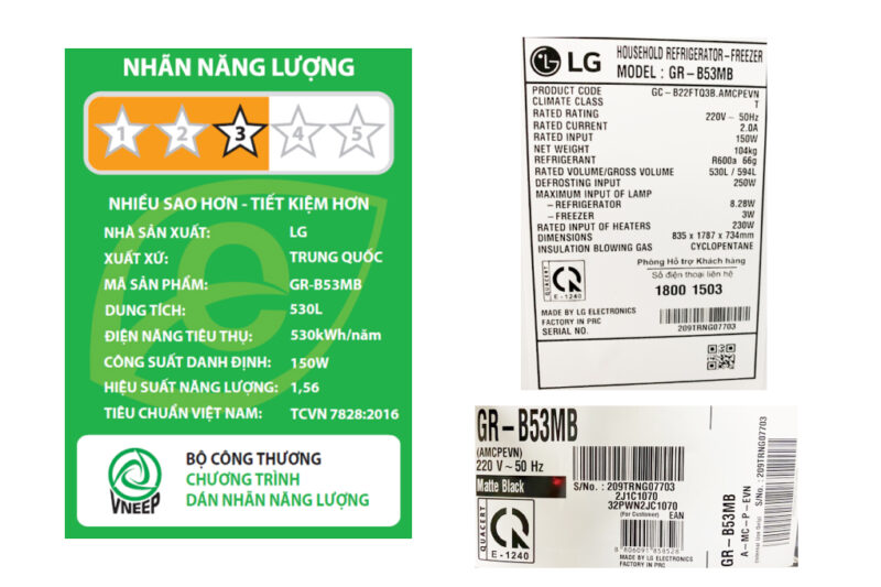 Tủ lạnh LG Inverter 530 Lít GR-B53MB - Image 6