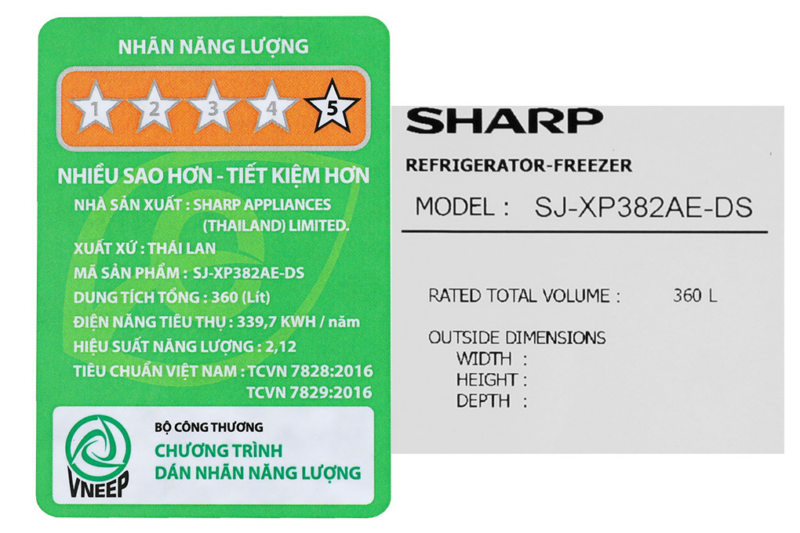 Tủ lạnh Sharp Inverter 360 lít SJ-XP382AE-DS - Image 5