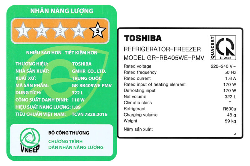 Tủ lạnh Toshiba Inverter 322 lít GR-RB405WE-PMV(06)-MG - Image 13