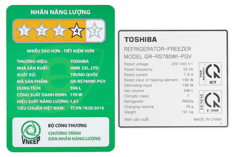 Tủ lạnh Toshiba Inverter 596 lít GR-RS780WI-PGV(22)-XK - Image 12